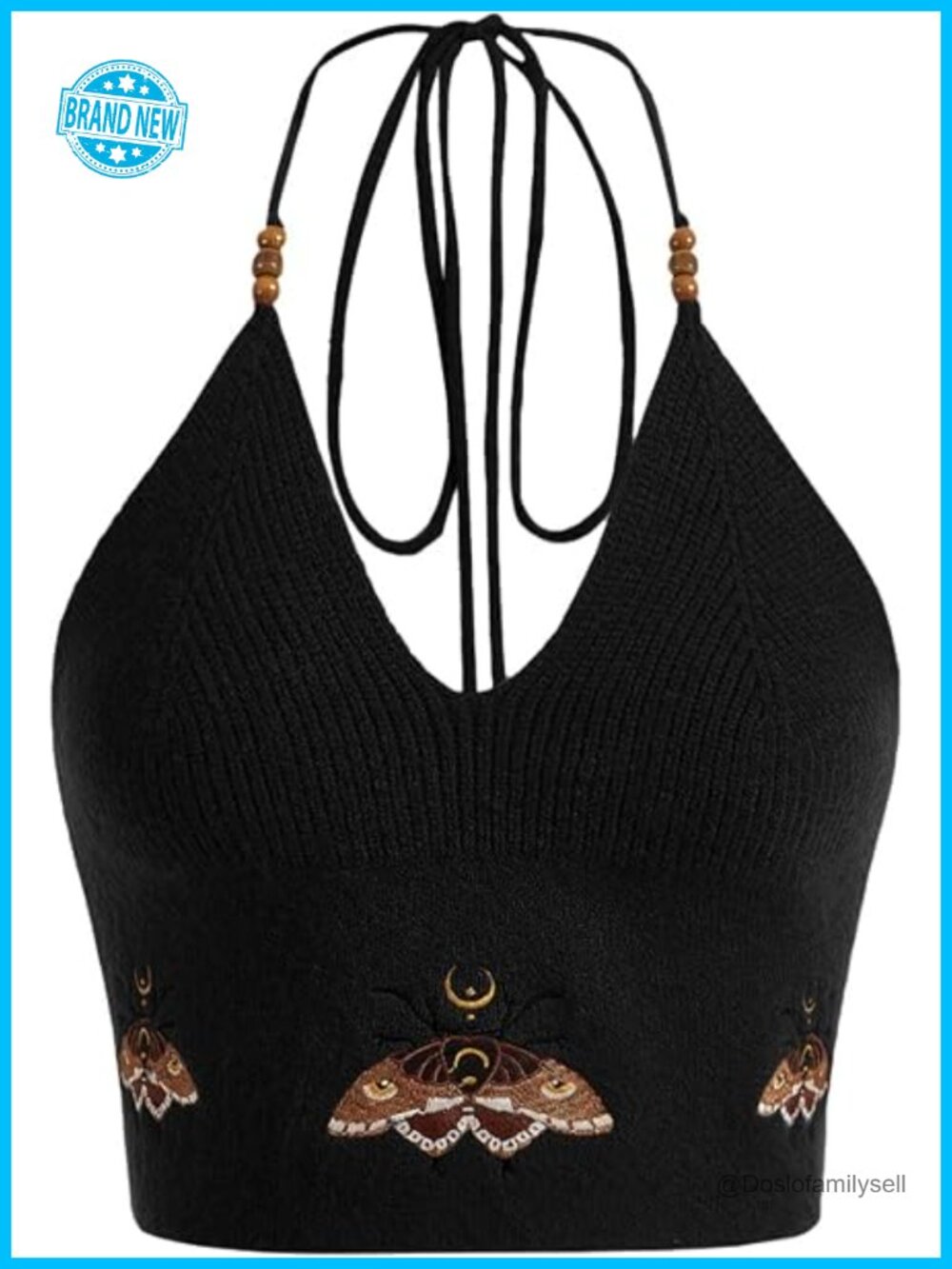 Y2k Crochet Halter Top - Boho Gothic Crop Tank - Summer Going Out Tops